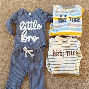 Little Bro Kids One Piece Set - Blue and Multicolor